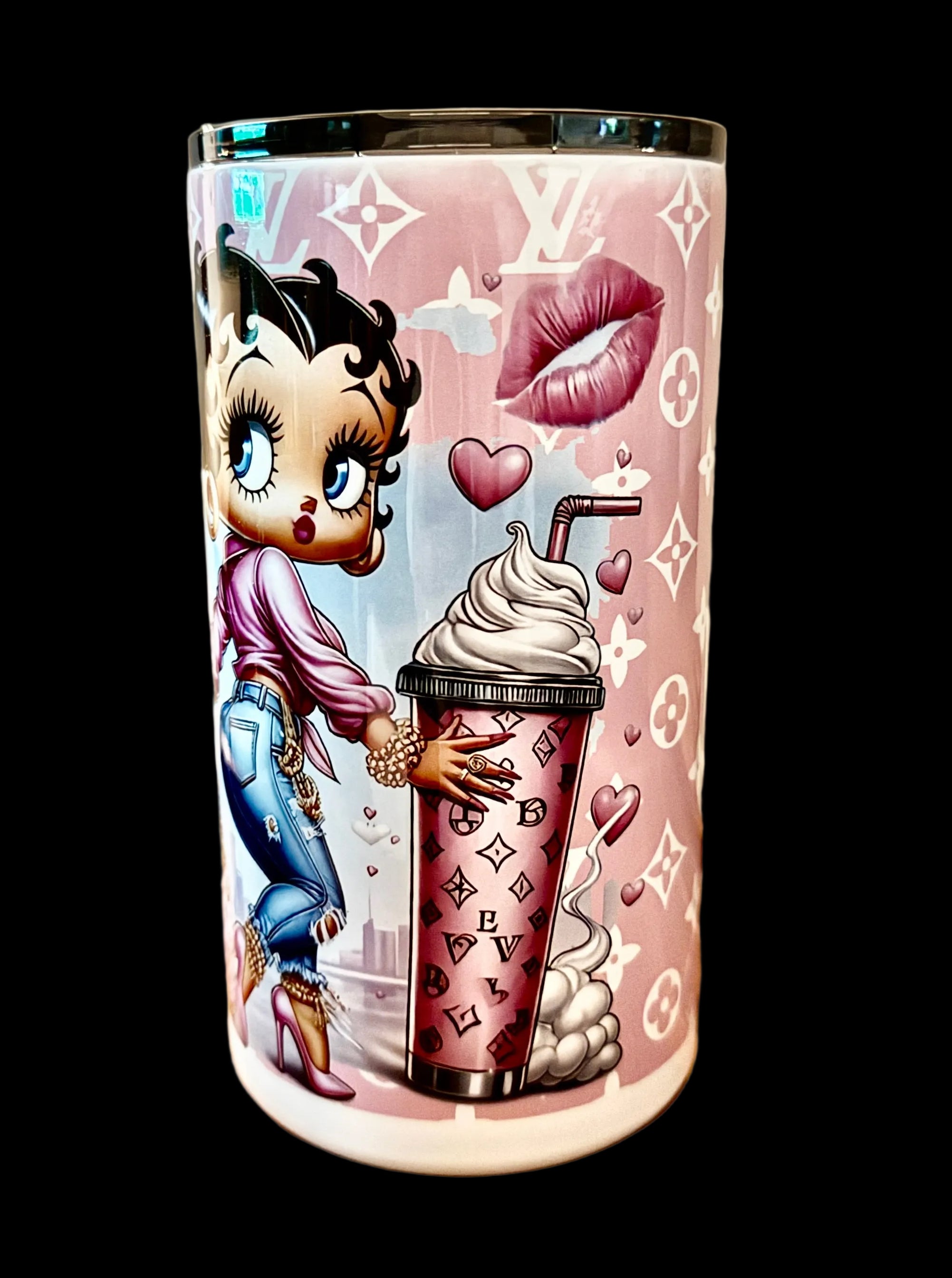 Pink Luxe Latte Fashion Doll Tumbler – 20 oz