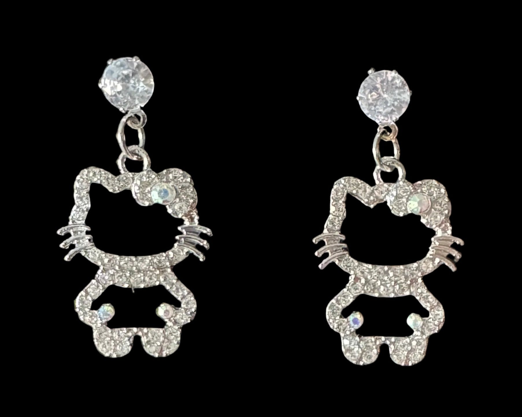 Sparkly Kitty Dangle Earrings #15