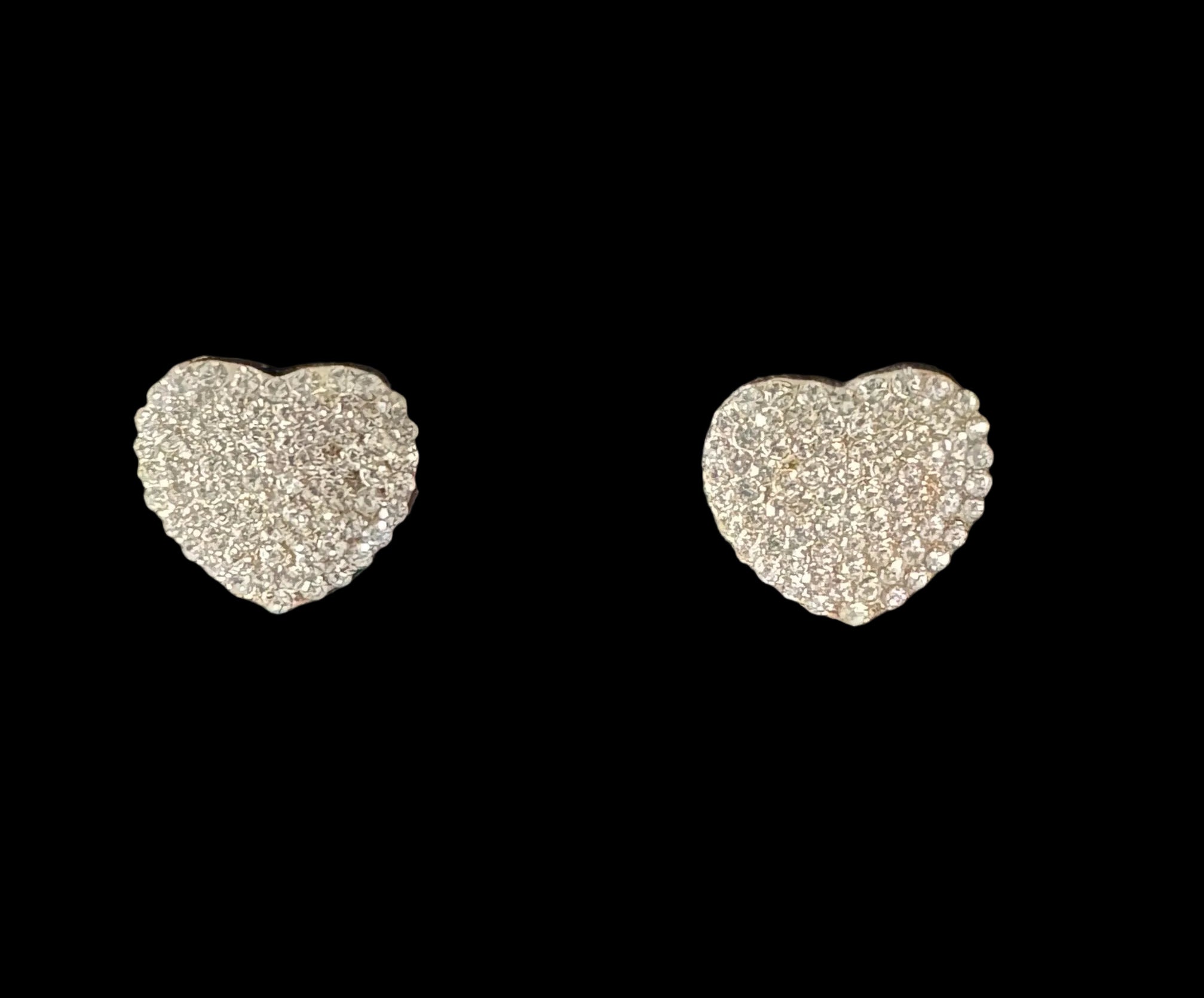 Textured Heart Stud Earrings #14