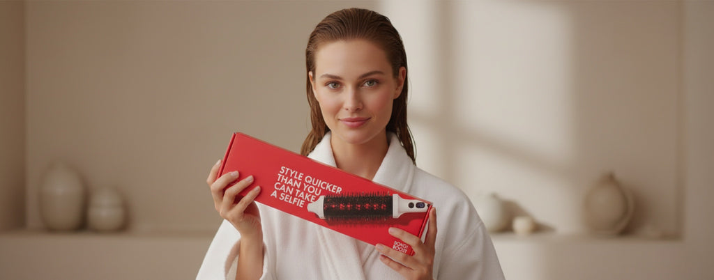 Infrared Hot Air Round Brush – Volumizing Hair Dryer & Styler
