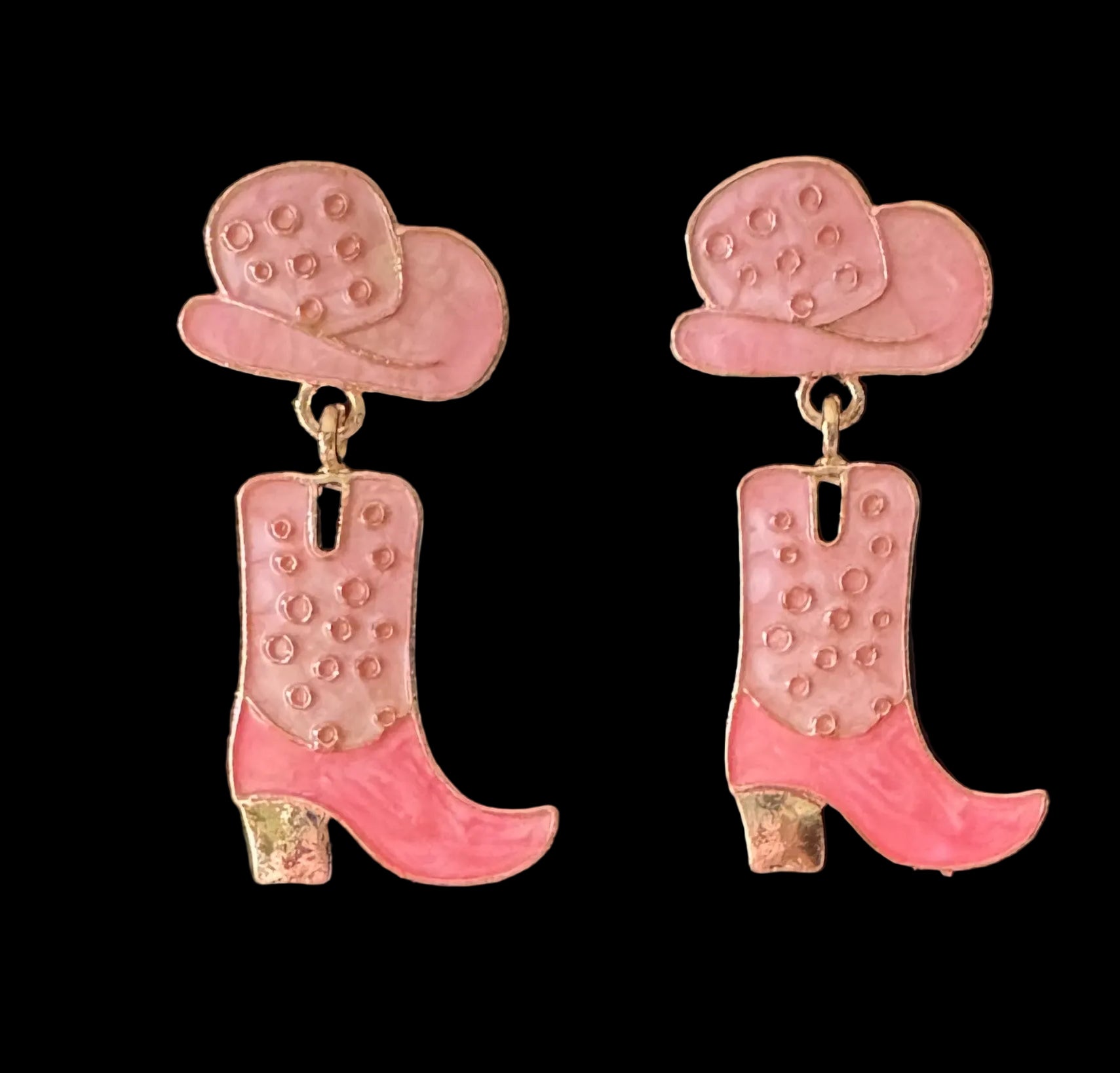 Cowboy Boot & Hat Enamel Drop Earrings #9