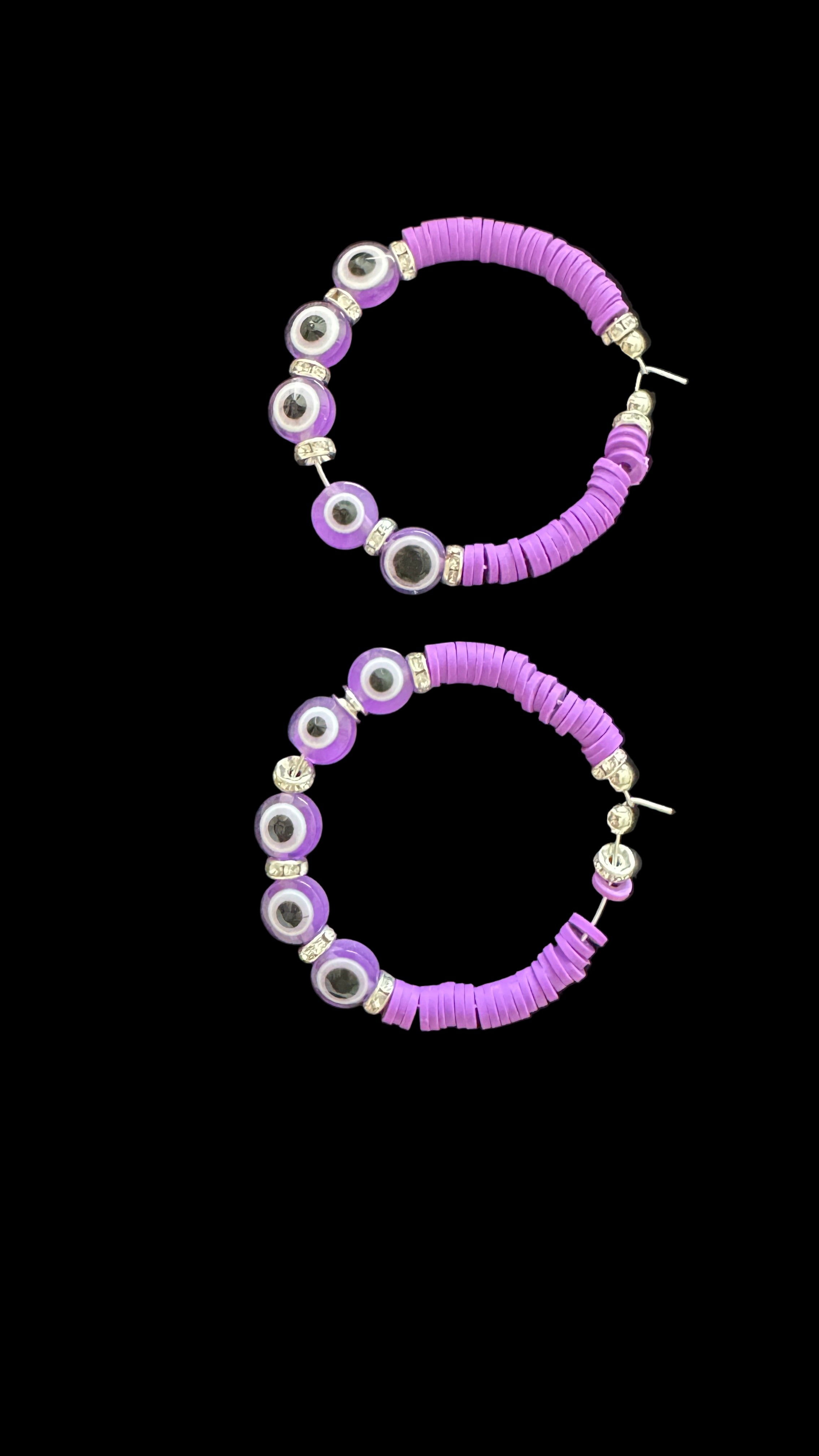 JEWELRY: Evil Eye Hoop Earrings #128