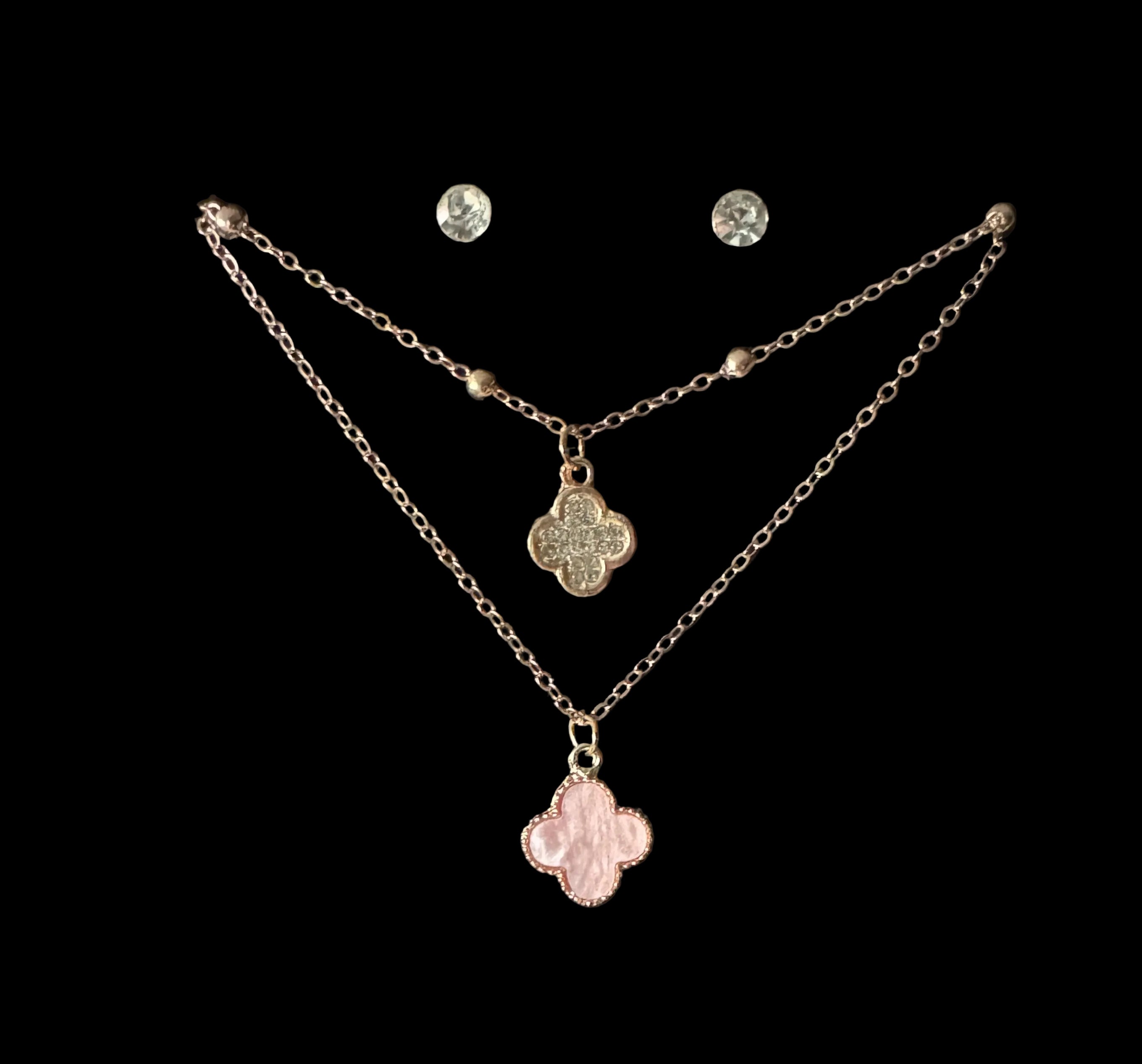 Layered Clover Pendant Necklace #20