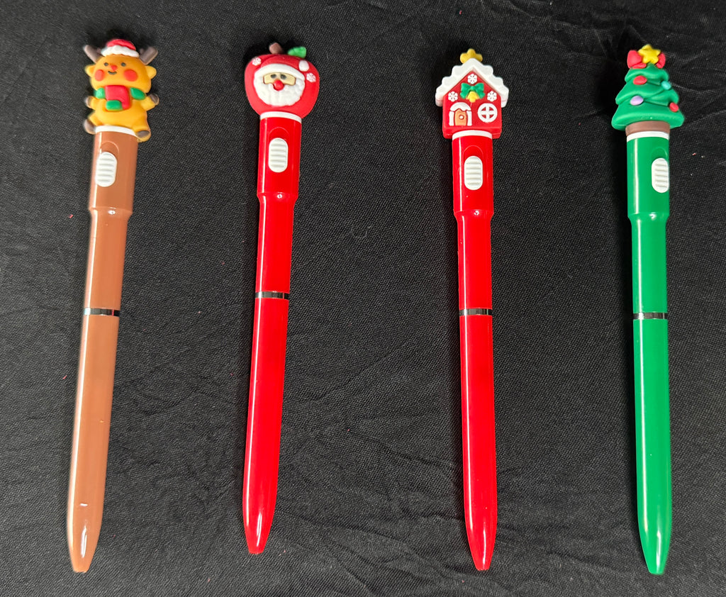 Christmas-themed LED ballpoint pens