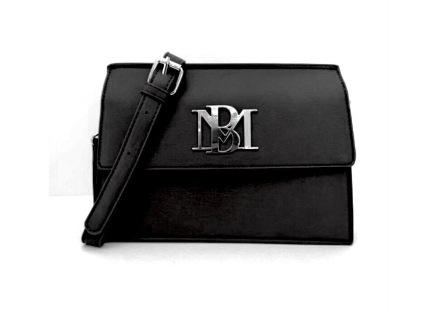 Badgley Mischka Black Crossbody with Silver BM Logo