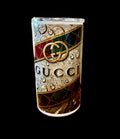 Luxury Gold Accent Argyle Tumbler – 20 oz