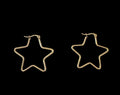 Stainless Steel Star Hoop Earrings #17
