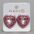 8-Earrings-Kawaii Heart Gem Stud Earrings