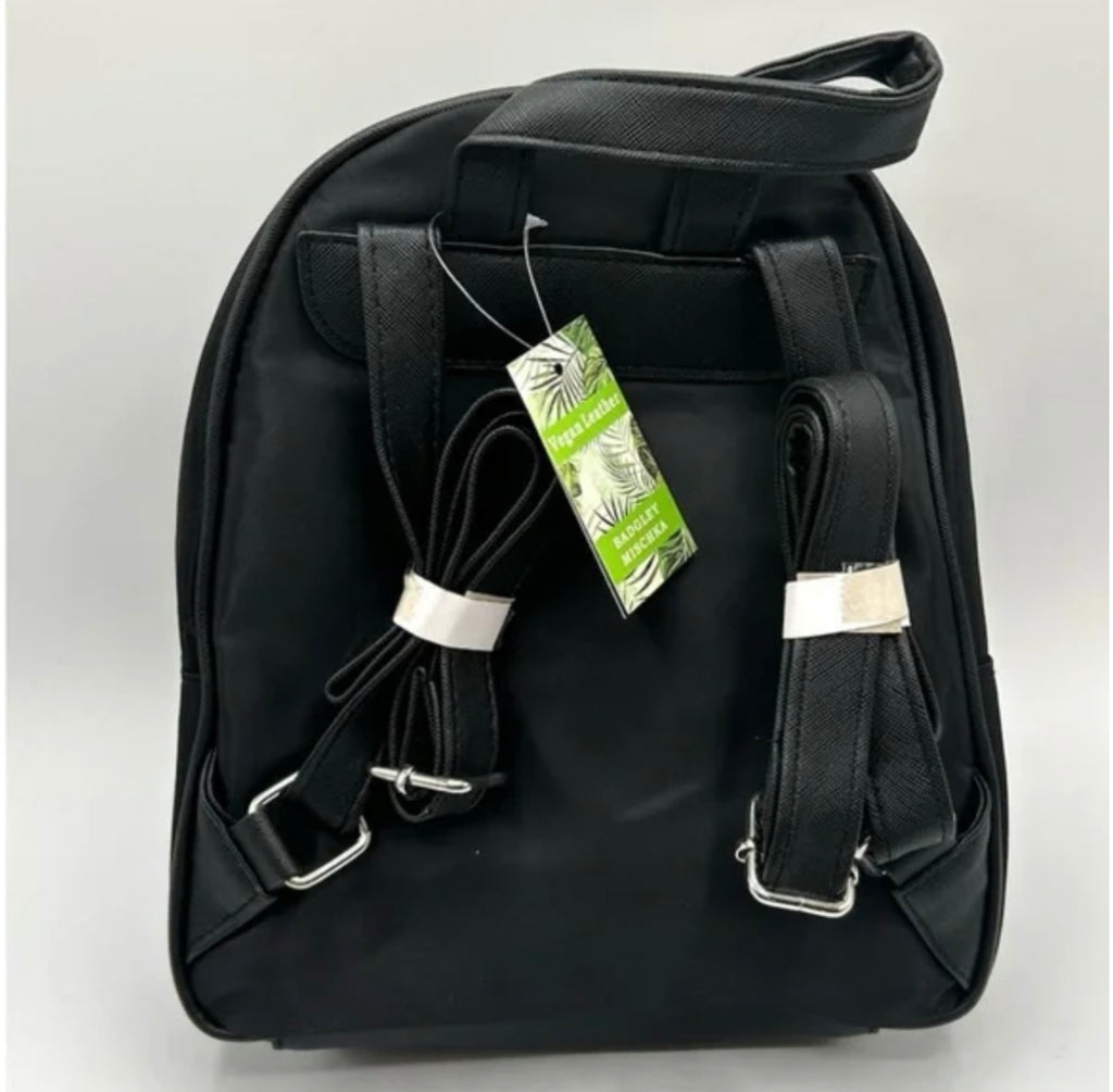 Badgley Mischka Black Mini Backpack – Lightweight Everyday Bag