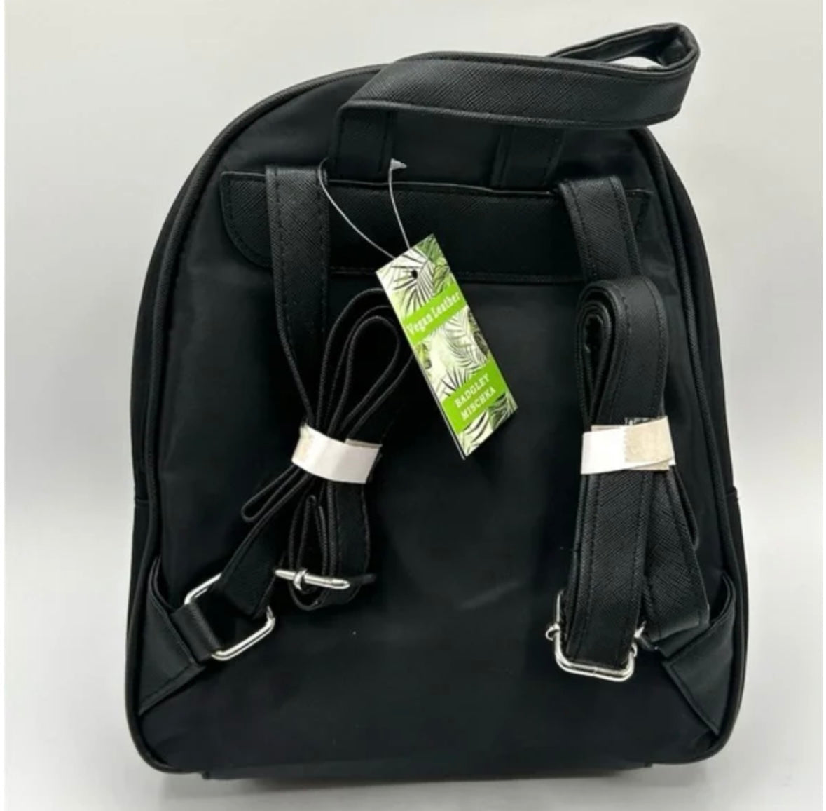 Badgley Mischka Black Mini Backpack – Lightweight Everyday Bag