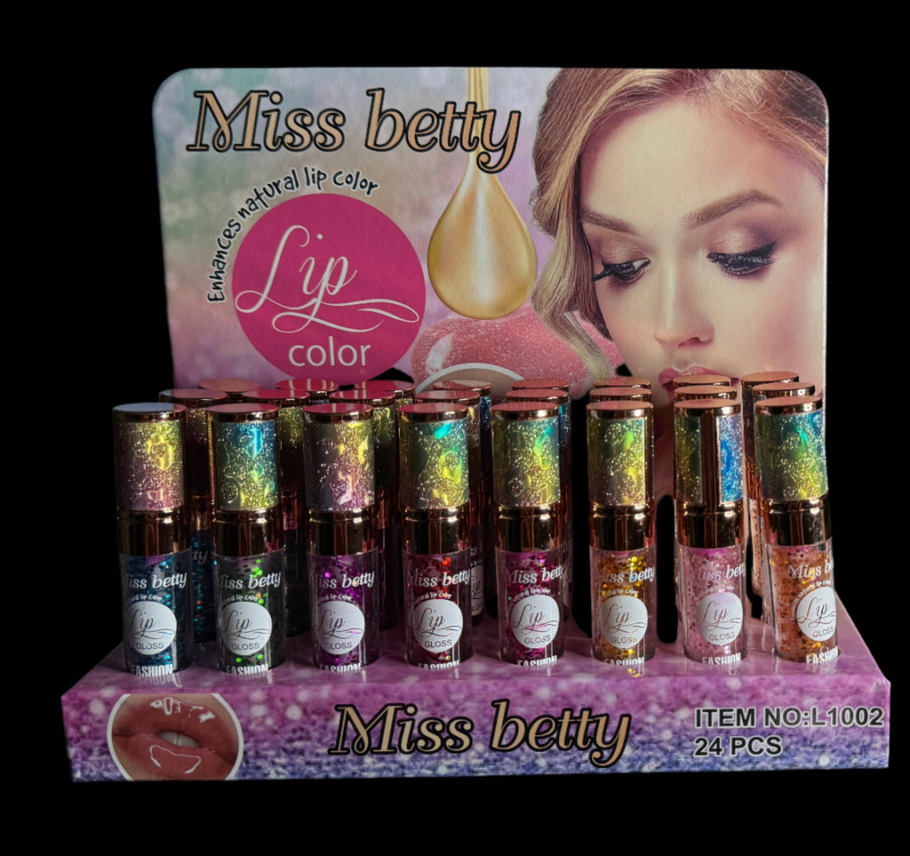 Miss Betty High-Shine Lip Gloss – Moisturizing, Glitter Finish Lip Color | Multiple Shades