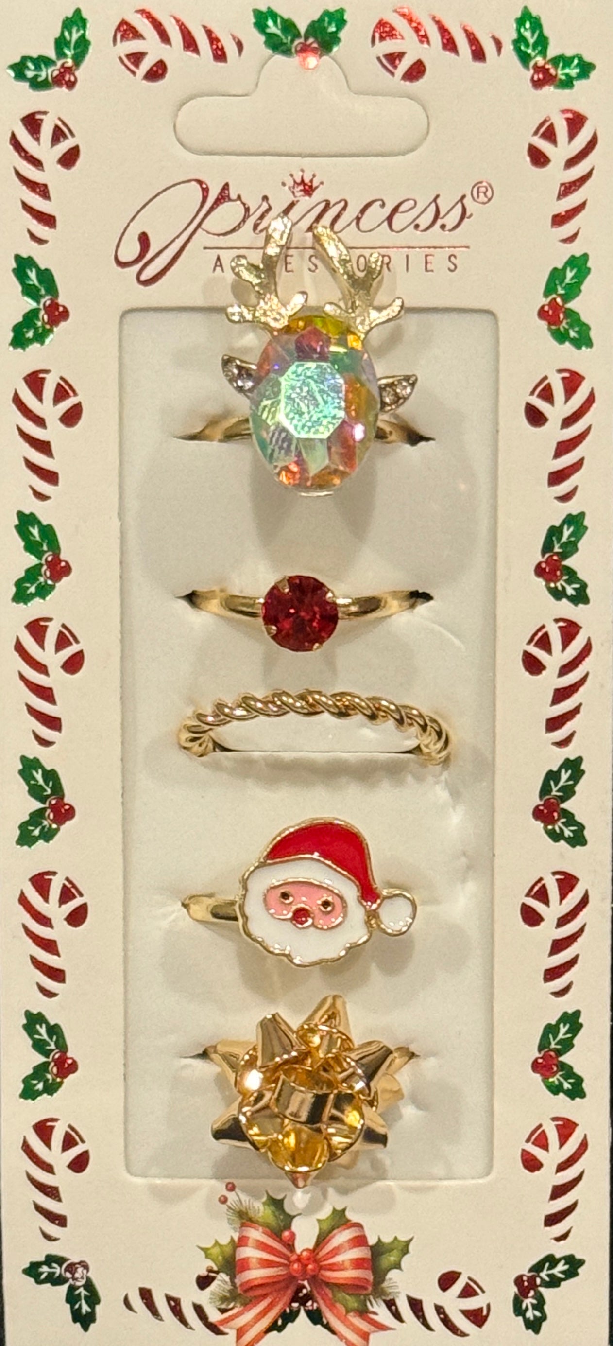 Christmas Holiday Ring Set (5-Pack)