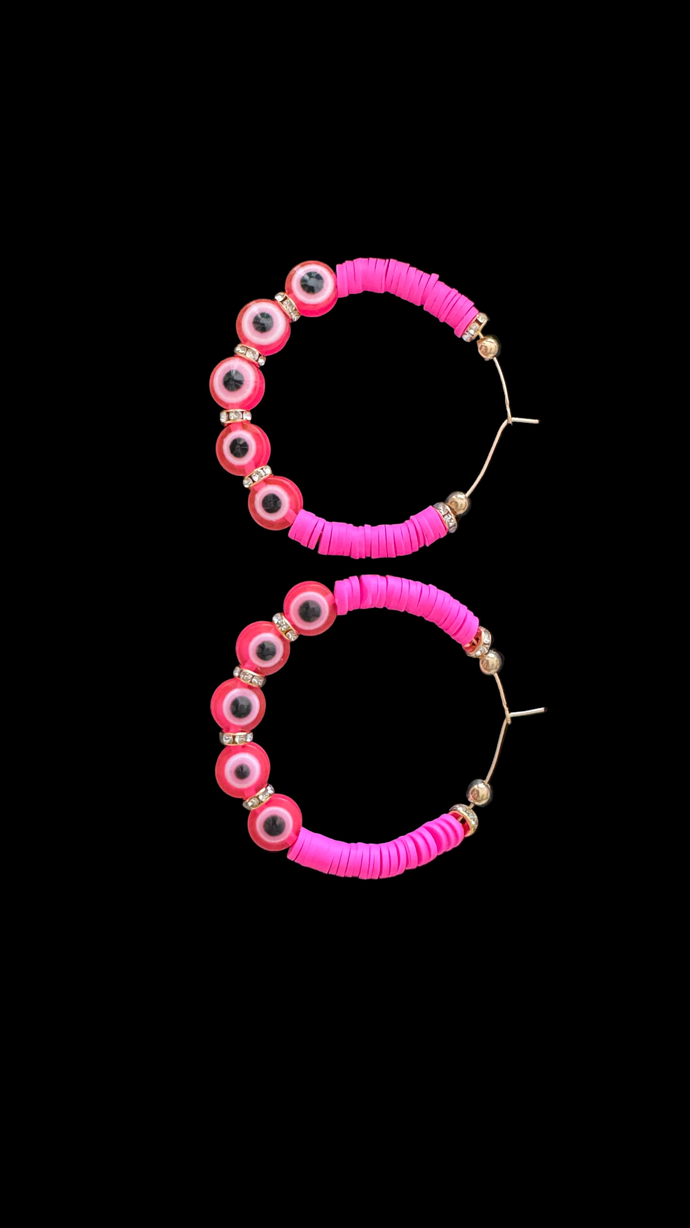 JEWELRY: Evil Eye Hoop Earrings #128