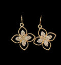 Crystal Flower Drop Earrings #22
