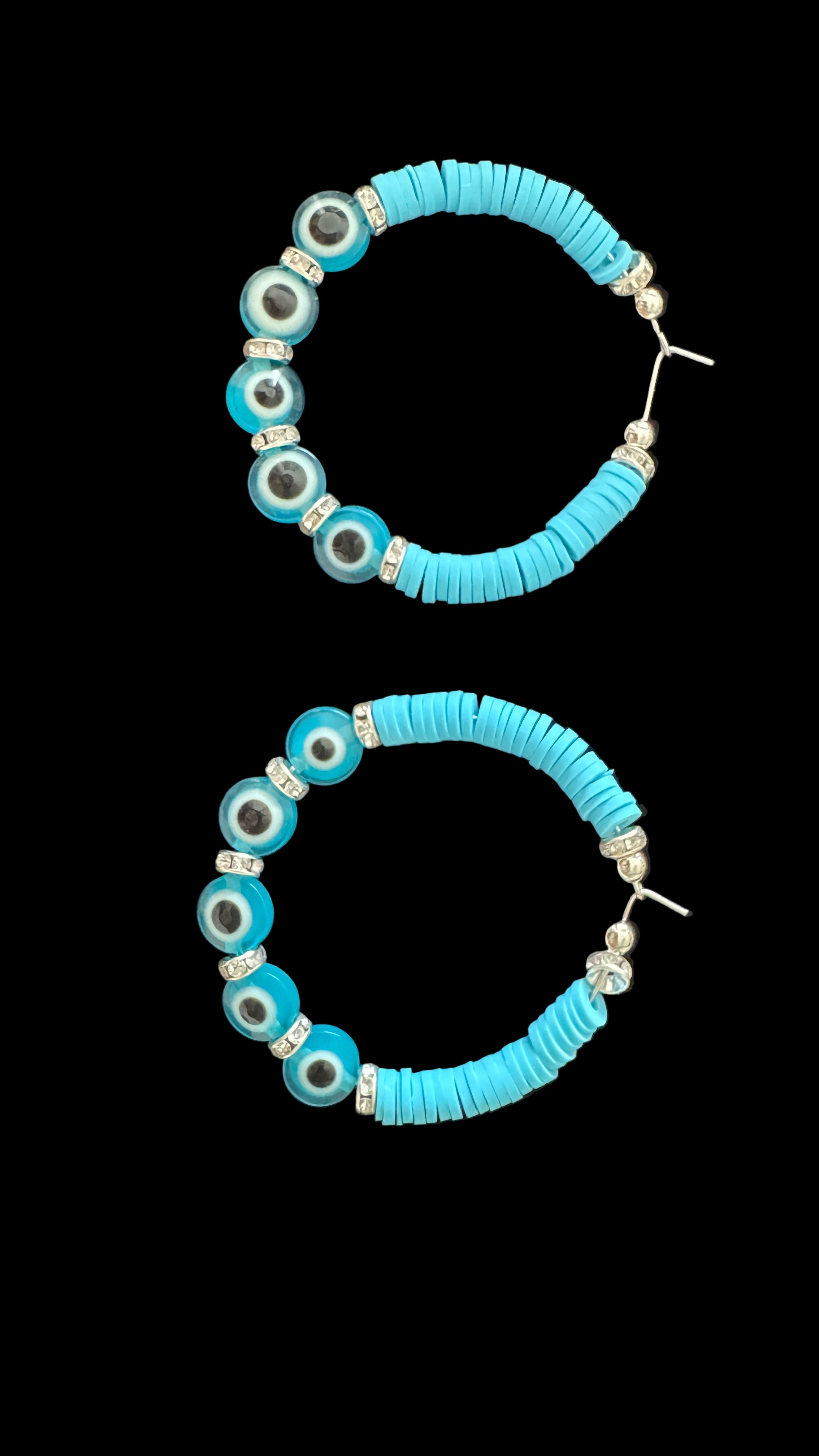 JEWELRY: Evil Eye Hoop Earrings #128