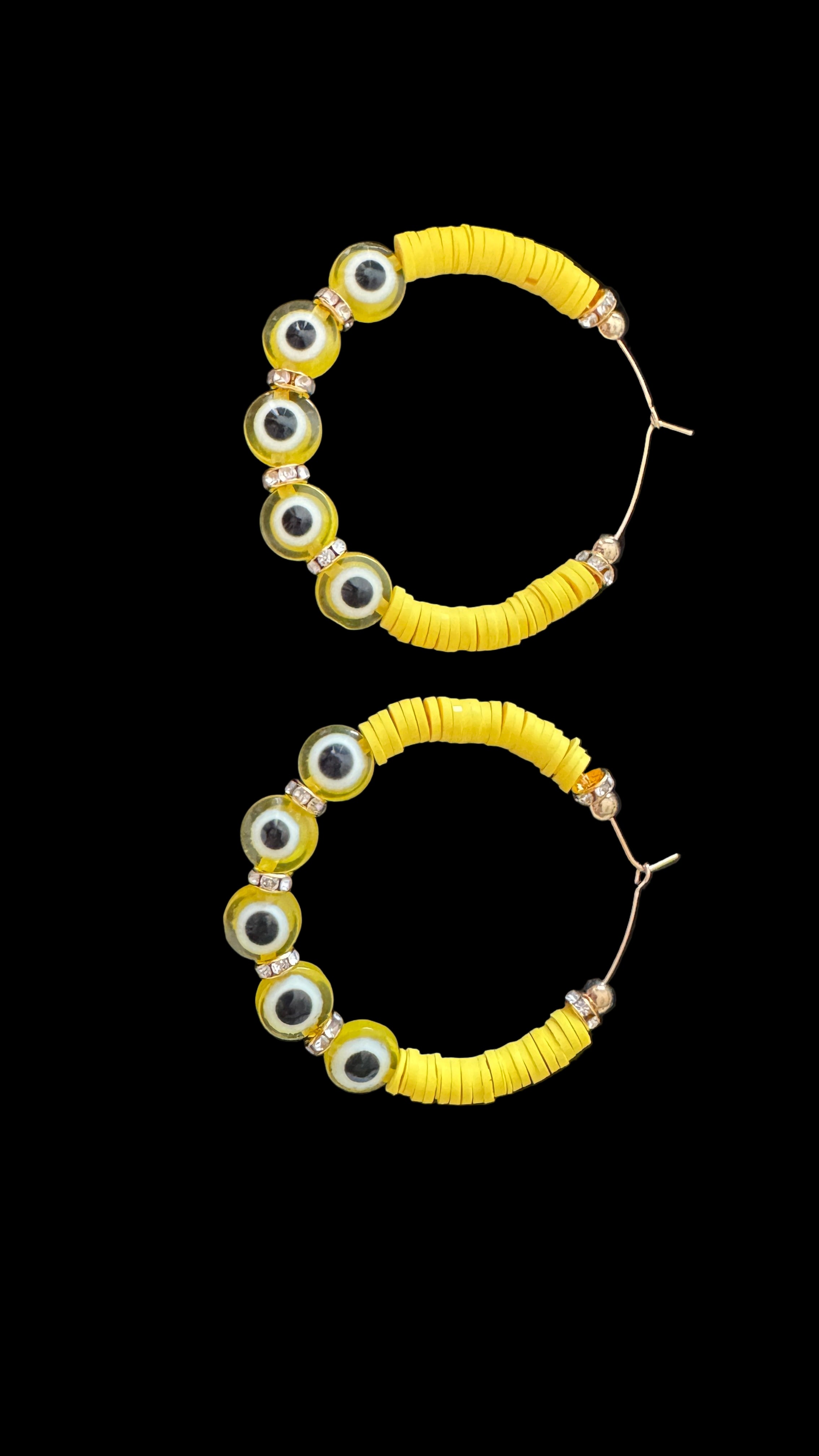 JEWELRY: Evil Eye Hoop Earrings #128