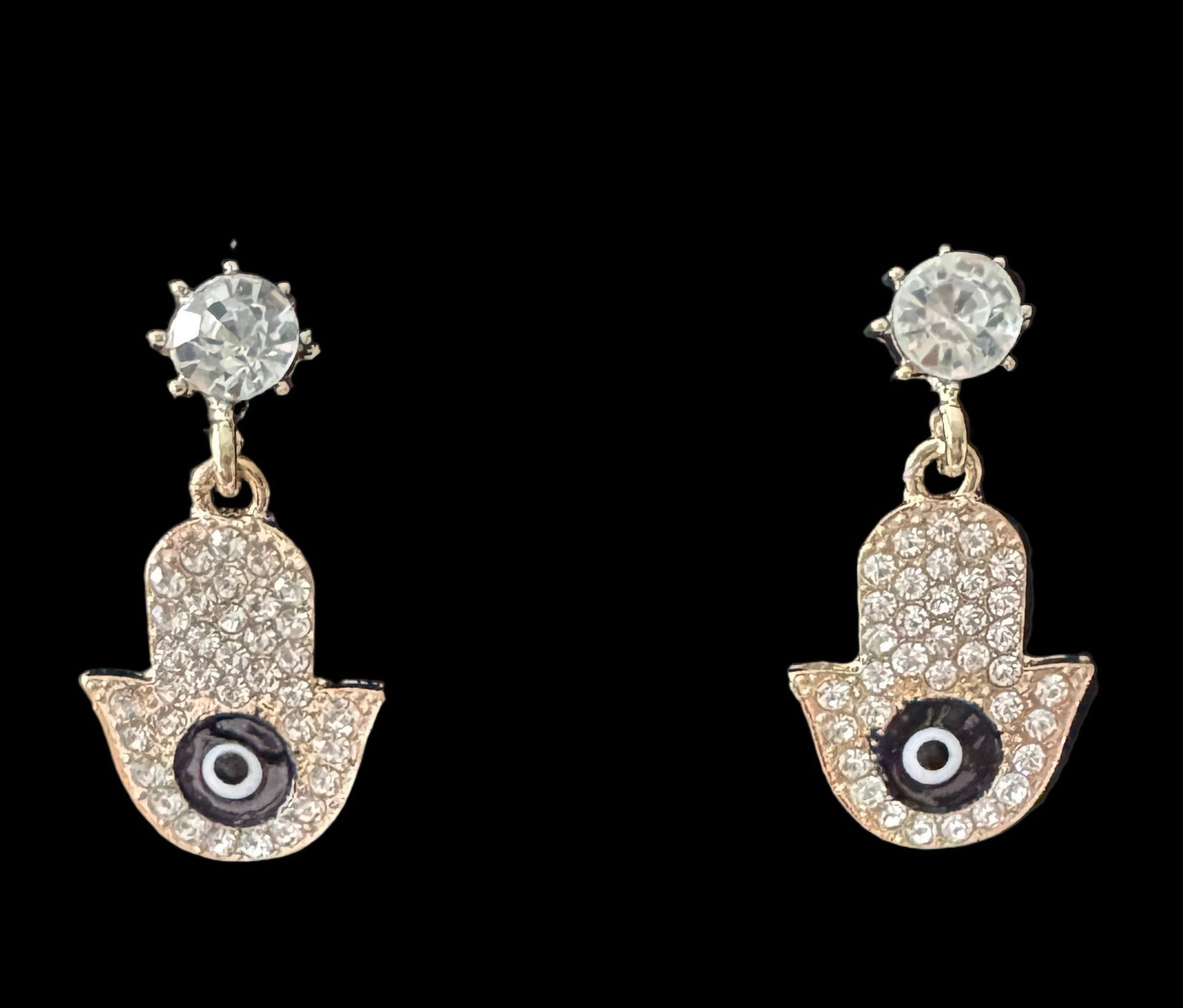 JEWELRY: Hamsa Hand Evil Eye Dangle Earrings #131