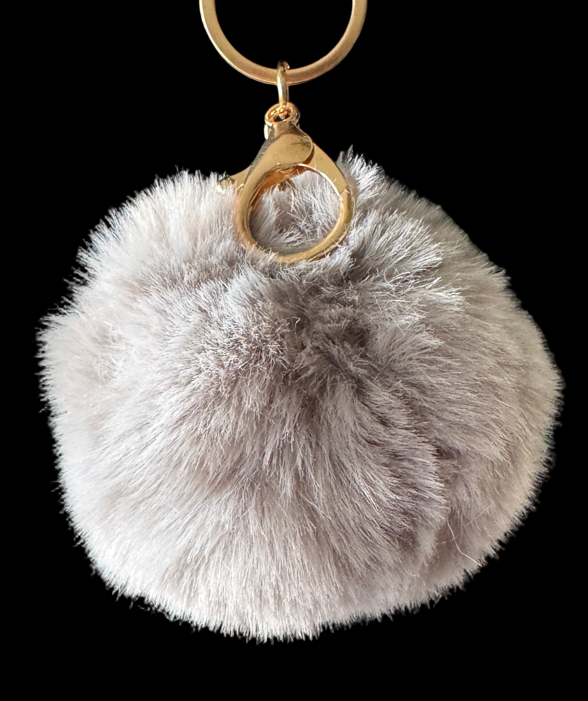 Fluffy Faux Fur Pom-Pom Keychain – 12 Colors
