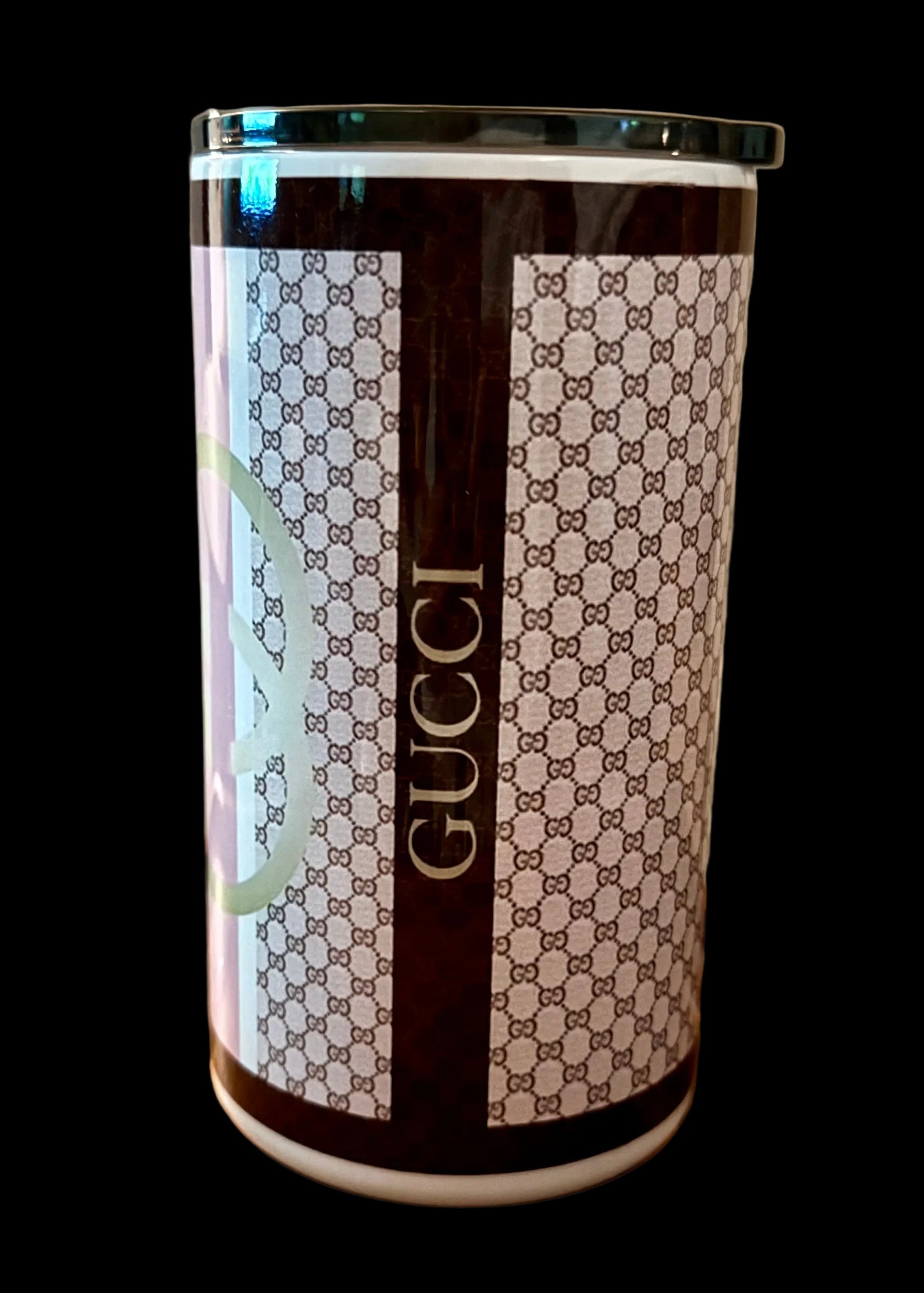 Pink & Cocoa Monogram Luxe Tumbler – 20 oz