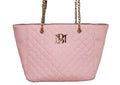 BADGLEY MISCHKA Pink Quilted Tote Bag.