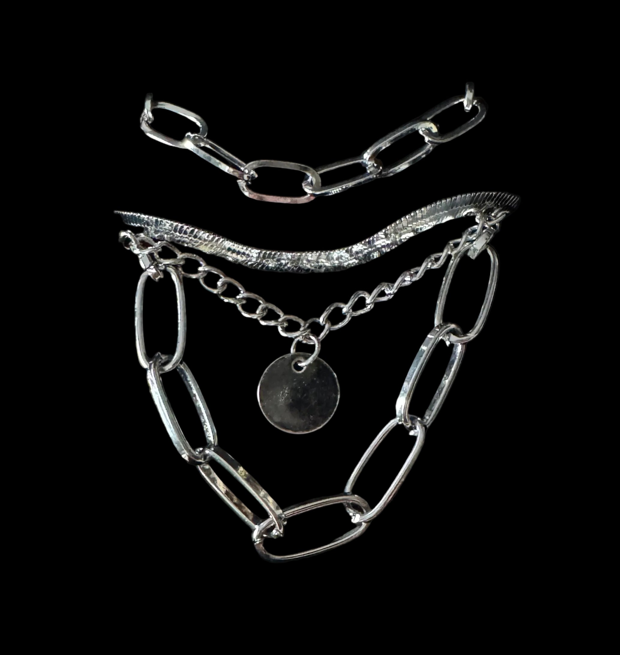 Layered Chain Charm Necklace #19