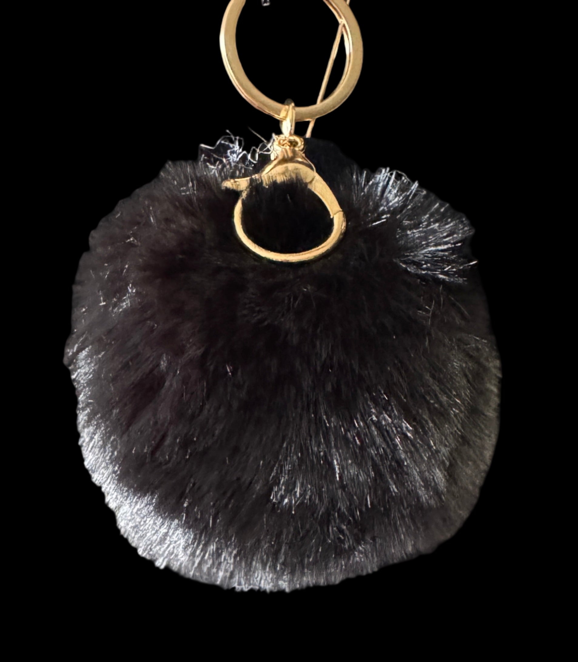 Fluffy Faux Fur Pom-Pom Keychain – 12 Colors