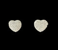 Textured Heart Stud Earrings #14
