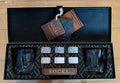 Luxury Whiskey Stones Gift Set – 2 Glasses, Granite Chilling Cubes & Wooden Tongs