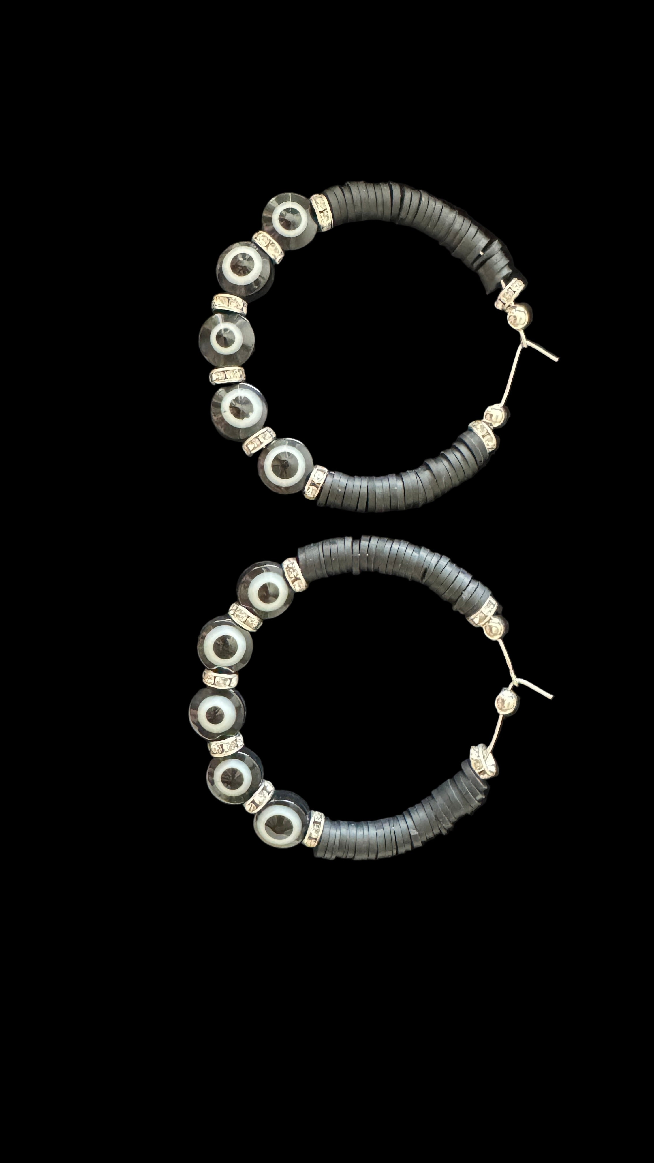 JEWELRY: Evil Eye Hoop Earrings #128