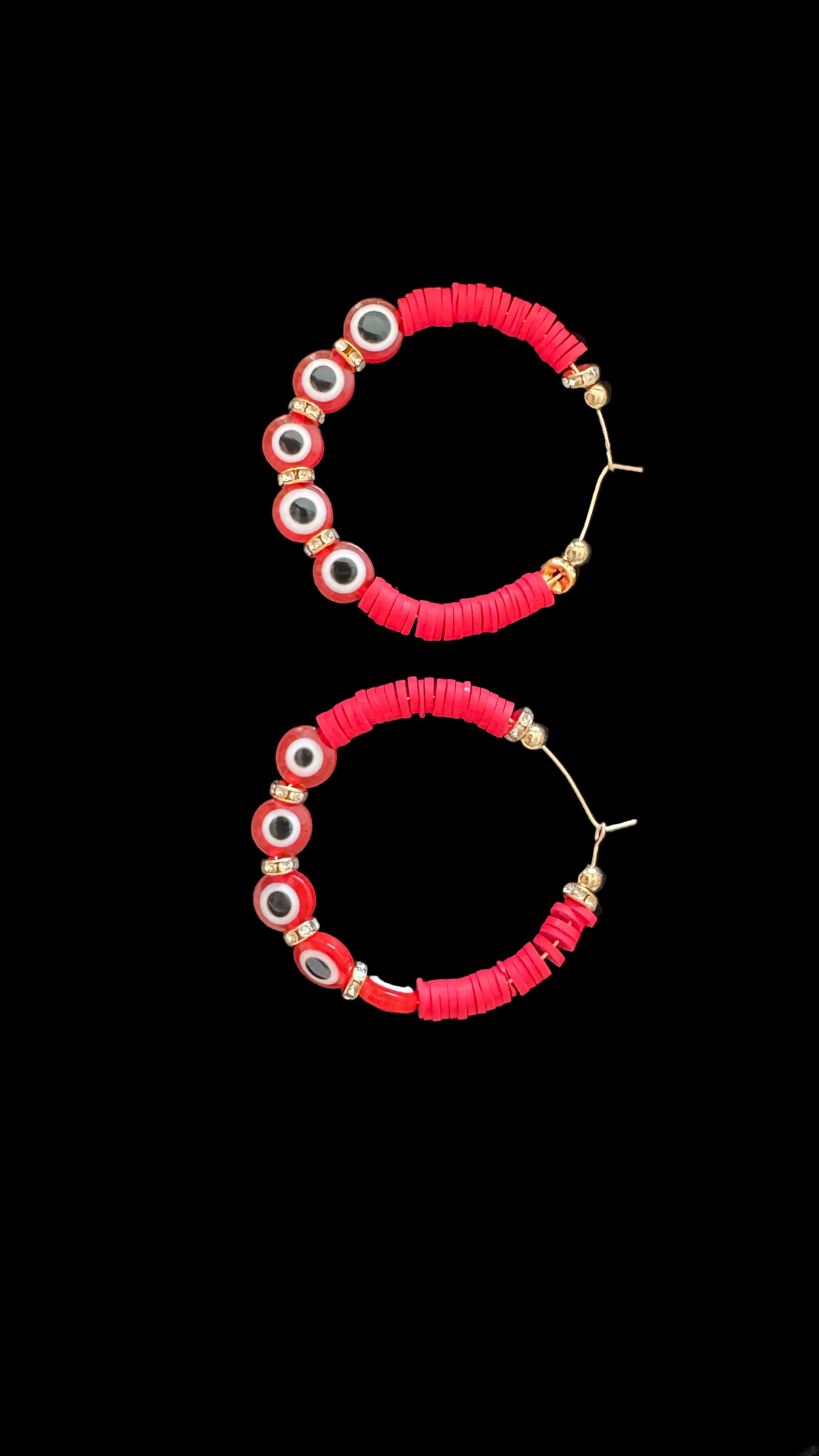 JEWELRY: Evil Eye Hoop Earrings #128