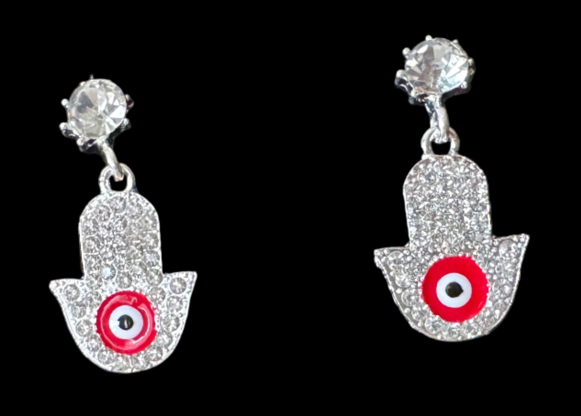 JEWELRY: Hamsa Hand Evil Eye Dangle Earrings #131