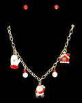 Christmas Charm Necklace & Earring Set – Festive Holiday Jewelry
