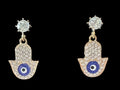 JEWELRY: Hamsa Hand Evil Eye Dangle Earrings #131
