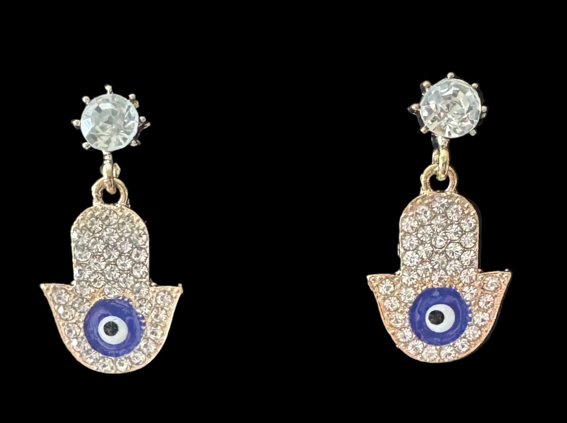 JEWELRY: Hamsa Hand Evil Eye Dangle Earrings #131