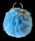 Fluffy Faux Fur Pom-Pom Keychain – 12 Colors