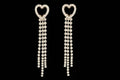 2-Earrings-Sparkling Heart Cascade