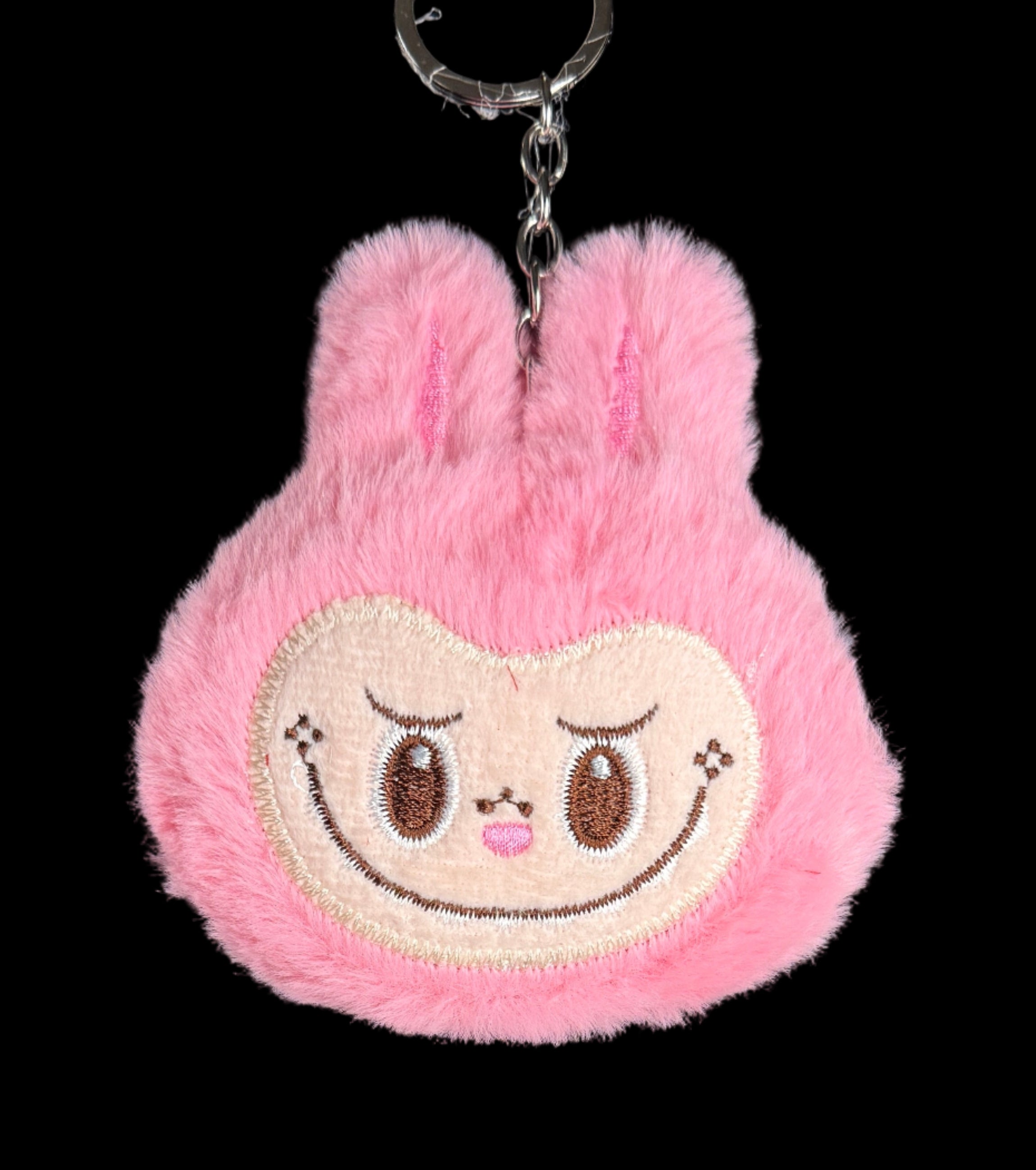 Plush Monster Face Keychain – Cute Soft Charm Collection