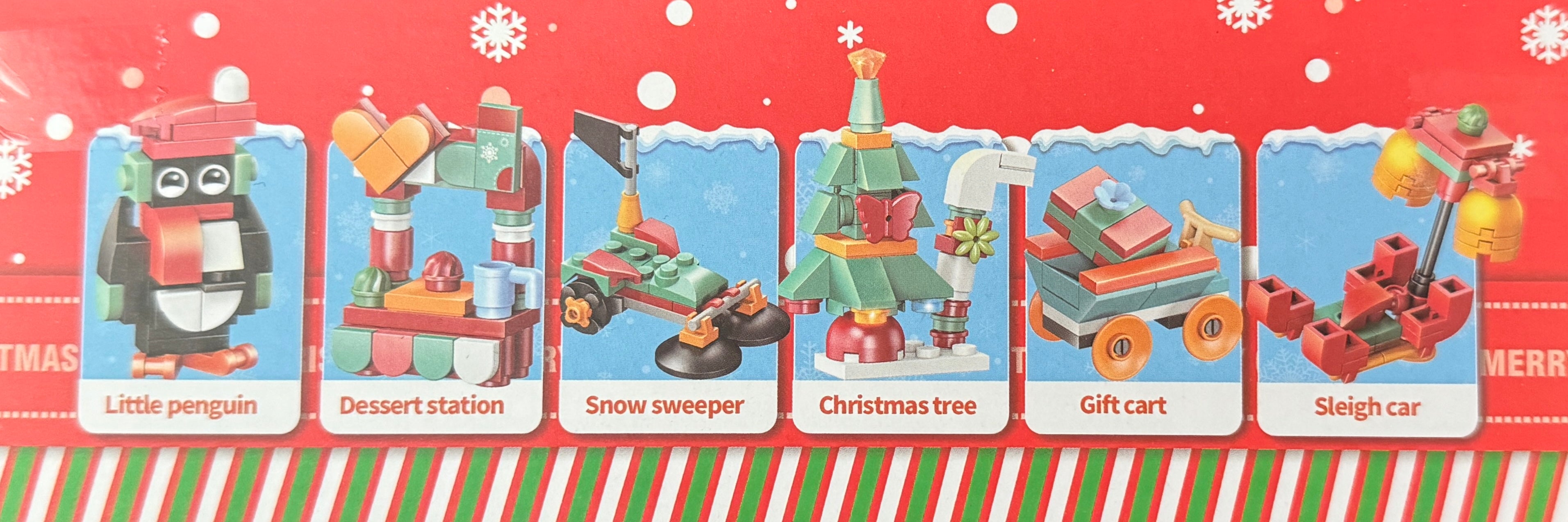 Santa’s Sleigh Christmas Building Block Set (12-in-1)