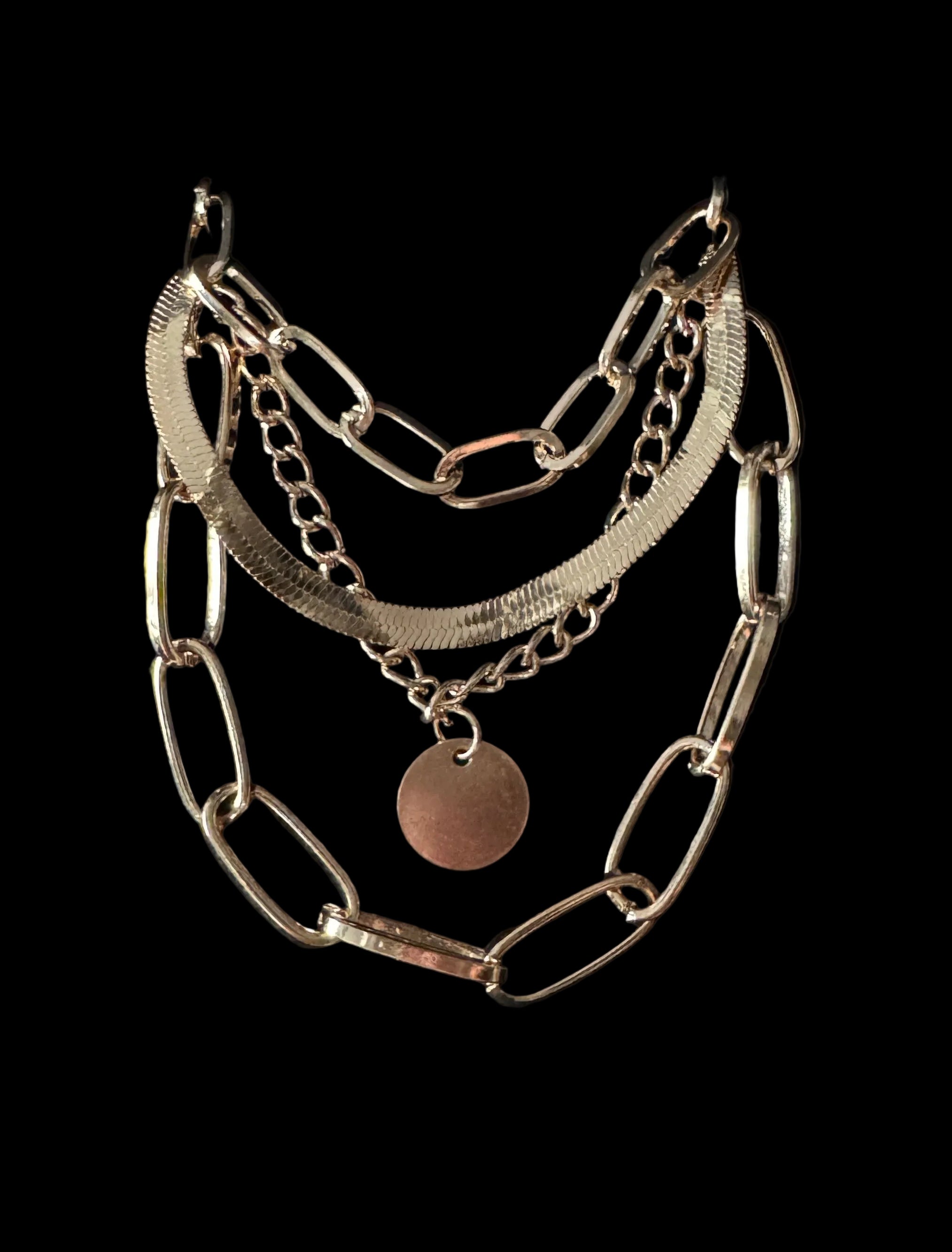 Layered Chain Charm Necklace #19