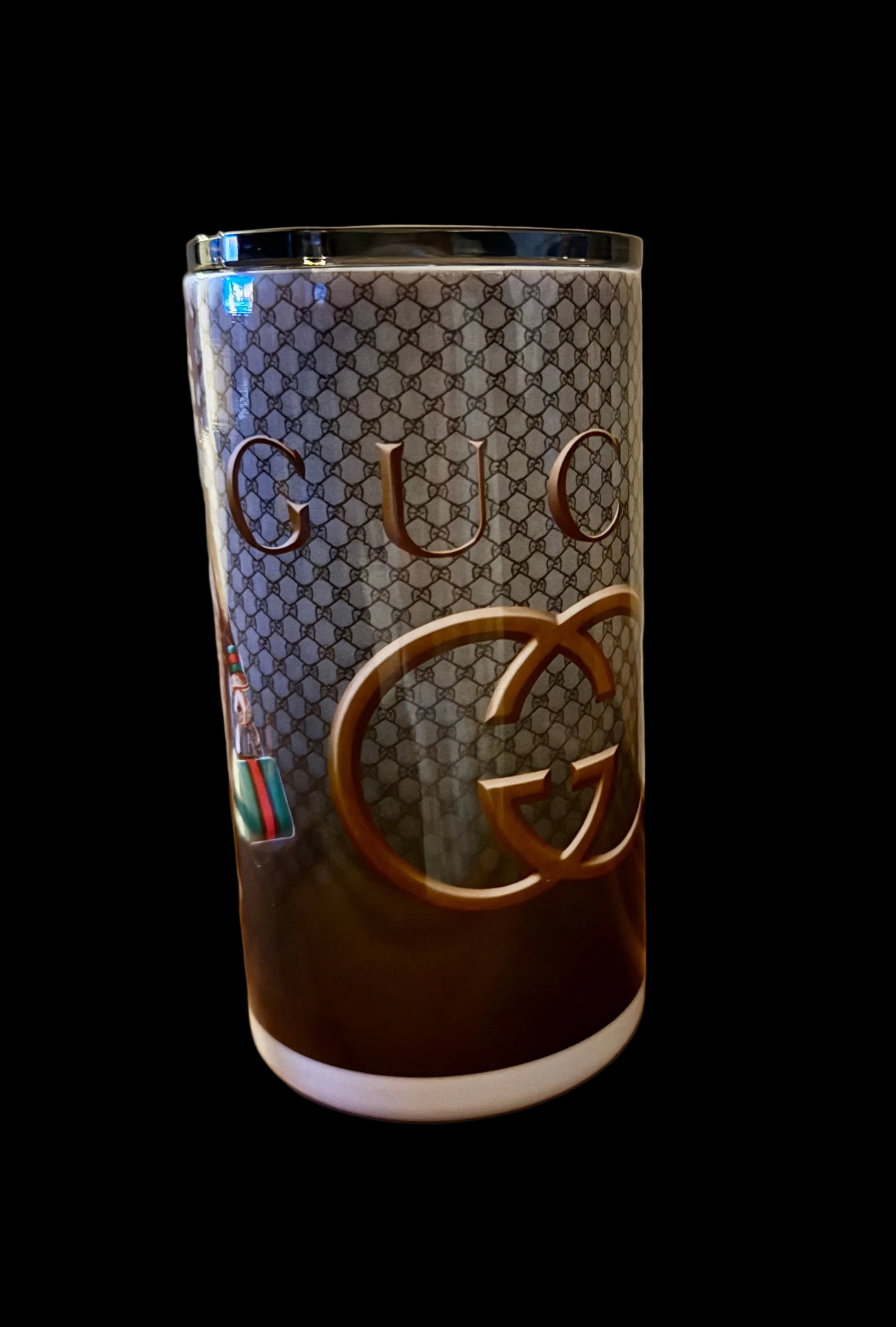 Fashionista Chic Character Tumbler – 20 oz (Luxury Pattern Edition)