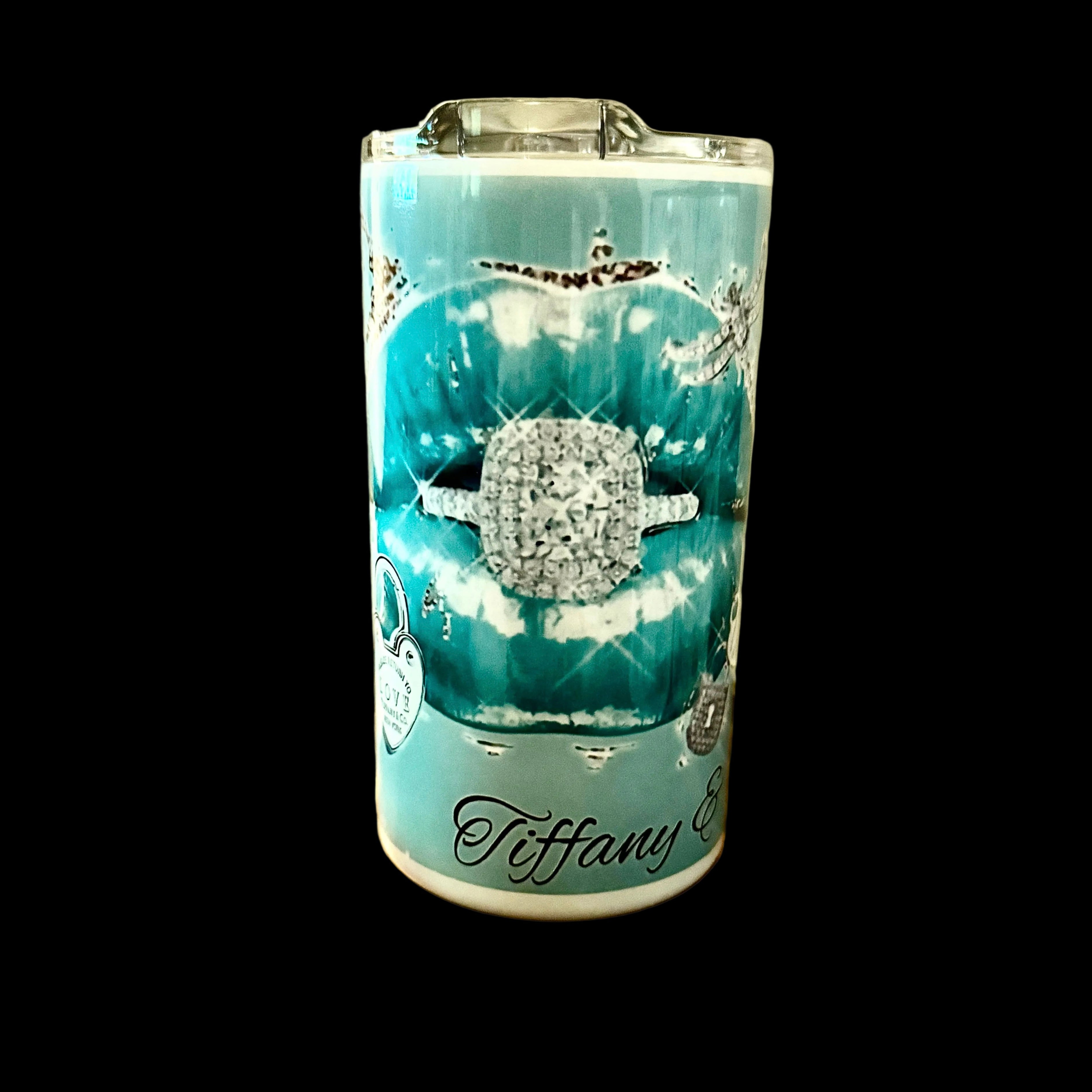 Aqua Luxe Diamond Sparkle Tumbler – 20 oz